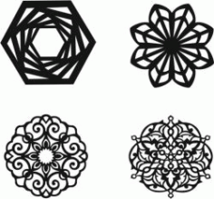 Mandala Silhouette For Laser Cut Plasma Free DXF File