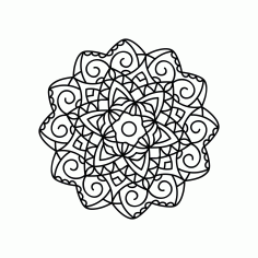 Mandala Vector Ornament Free DXF File