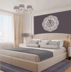 Mandala Wall Clock Free Vector File
