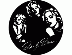 Marilyn Clock Free DXF File