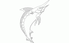 Marlin Fish Free DXF File