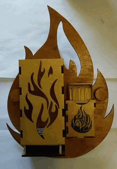 Match Holder For Laser Cut Free Vector File