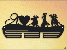 Medalist I Love Dancing For Laser Cut Free Vector File