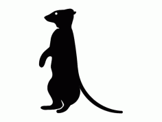 Meerkat Silhouette Free DXF File