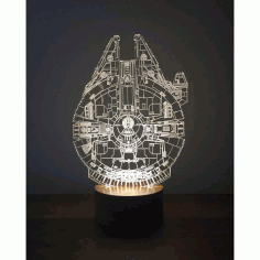 Millenium Falcon 3d Lamp Template Free Vector File
