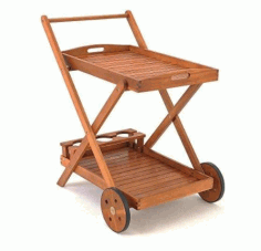 Mini Bar Trolley Free DXF File