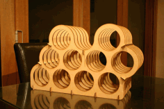 Mini Cellar Small Wine Rack Bottle Holder Storage Free DXF File