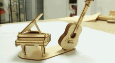 Miniature Musical Instrument Layout For Music Lovers For Laser Cut Free DXF File