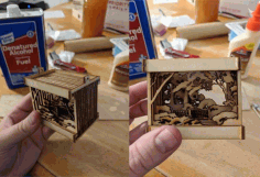Miniaturized Landscape For Laser Cut Free Vector File