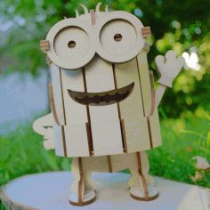 Minions Laser Cut 3d Puzzle Free DXF File