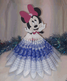 Minnie Mouse Napkin Holder For Laser Cut Free Vector File, Free Vectors File