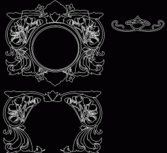 Mirror Frame 0056 Free DXF File