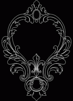 Mirror Frame 0555 Free DXF File