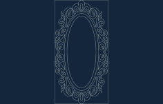 Mirror Frame 057 Free DXF File