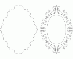 Mirror Frame 22 Free DXF File