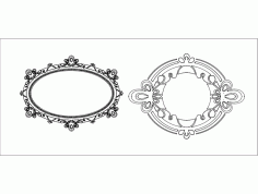 Mirror Frame Ayna Free DXF File