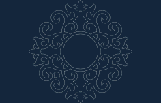 Mirror Frame Round 55 Free DXF File