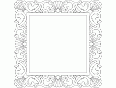 Mirror Frame Square Free DXF File