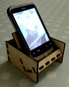 Mobile Phone Holder Stand Laser Cut Free Vector File