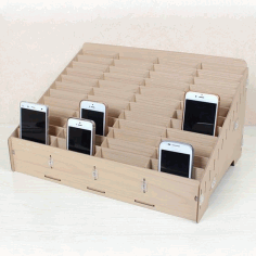 Mobile Phone Store Rack Laser Cut 3d Puzzle Free Vector File