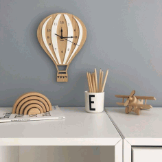 Model Of A Clock In The Shape Of A Balloon For Laser Cutting Free Vector File, Free Vectors File