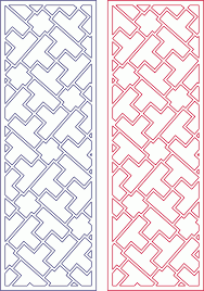 Modern Abstract Geometry Tetris Pattern Free DXF File