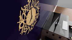Modern Clock Design Free Vector File