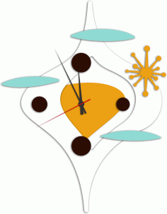 Modern Design Wall Clock Templates For Laser Cut Free Vector File, Free Vectors File