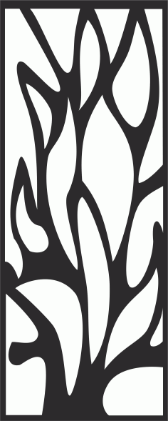 Modern Floral Lattice Stencil Panel Room Divider Seamless Free DXF File