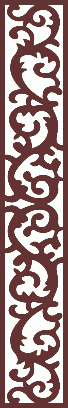 Modern Panel Lattice Room Divider Free DXF File