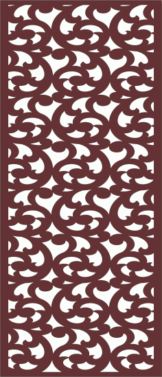 Modern Privacy Partition Indoor Panel For Laser Cutting Free DXF File