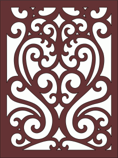 Modern Privacy Partition Indoor Panel Lattice Design Free DXF File