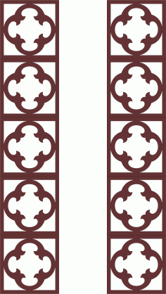 Modern Privacy Partition Indoor Panels Jali Room Divider Seamless Design Pattern Free DXF File