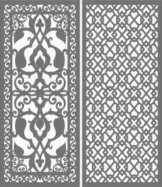 Modern Privacy Partition Indoor Panels Screen Room Divider Seamless Design For Laser Cut Free Vector File