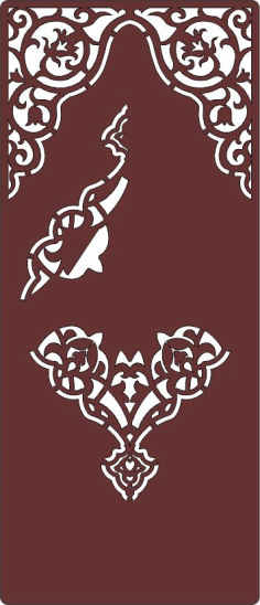 Modern Privacy Partition Indoor Panels Screen Room Divider Seamless Design Pattern For Laser Cut Free Vector File