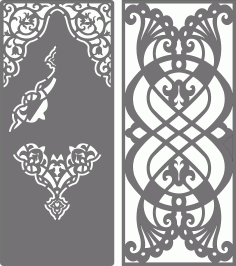 Modern Privacy Partition Indoor Panels Screen Room Dividers For Laser Cutting Free DXF File