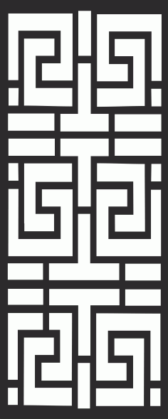 Modern Privacy Partition Panel Floral Lattice Stencil Room Divider Free DXF File