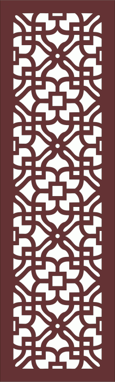 Modern Privacy Partition Panel Lattice Room Divider Free DXF File, Free Vectors File