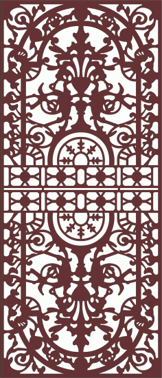 Modern Privacy Partition Panel Screen Room Divider For Laser Cut Free Vector File