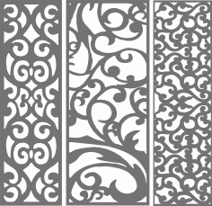 Modern Privacy Partition Panels Lattice Room Divider Seamless Designs For Laser Cut Free Vector File, Free Vectors File