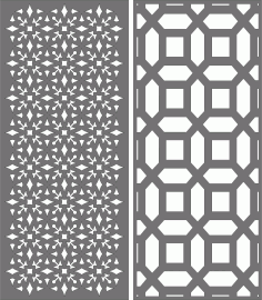 Modern Room Dividers Pattern Design For Laser Cut Free Vector File