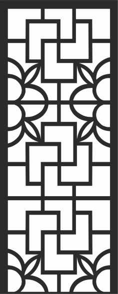 Modern Room Floral Lattice Stencil Dividers Panel For Laser Cut Free Vector File, Free Vectors File