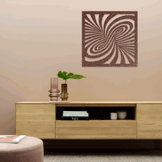 Modern Wall Decor Optical Illusion For Laser Cutting Free Vector File