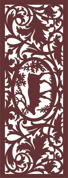 Moose Room Divider Seamless Screen For Laser Cut Free Vector File