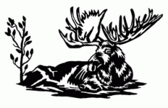 Moose Scene Free DXF File