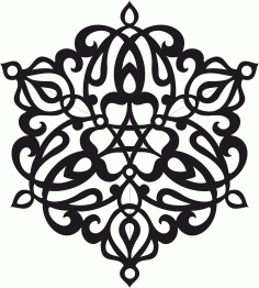 Motifs Circle Decorative Pattern For Laser Cutting Free DXF File