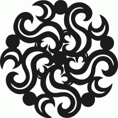 Motifs Circle Pattern For Laser Cutting Free DXF File
