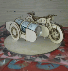 Motorcycle Drink Holder For Laser Cut Free Vector File