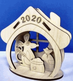 Mouse House 2020 For Laser Cut Cnc Free Vector File
