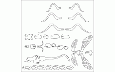 Mud Dauber Wasp r14 2 Free DXF File